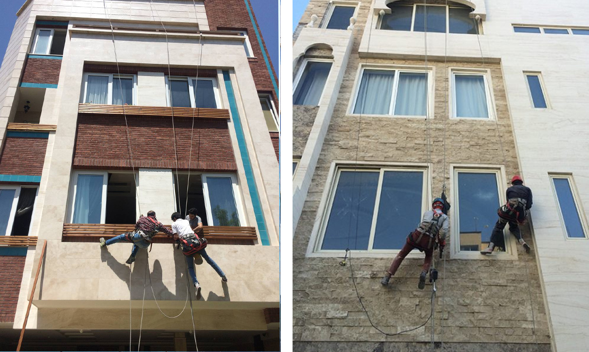 پیچ رولپلاک نمای سنگی ساختمان